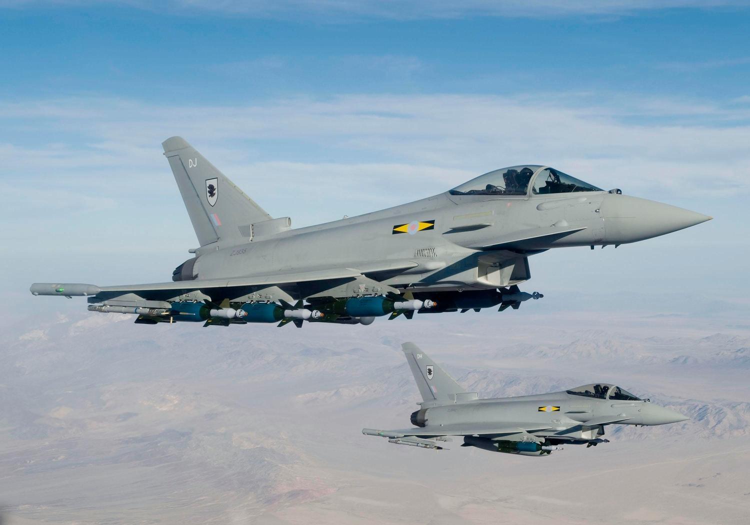 British Eurofighters with heavy payload British Eurofighters with heavy payload